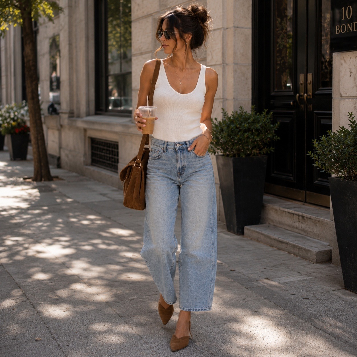 Madewell Curvy Pieced Barrel-Leg Jeans Light Wash Blue High Rise Cotton 27x25